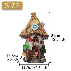 EAGLEGIFTS <span class=keywords><strong>giardino</strong></span> di Casa <span class=keywords><strong>villaggio</strong></span> e Gnome Statuetta in resina di trasporto con la luce solare - Product Image 3