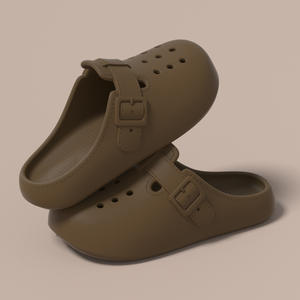 Sabots Birkenstock pour femmes, couleur blanc cassé, semelle épaisse en EVA, confortables pour l'intérieur et l'été - Product Image 4