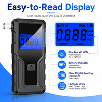 Testeur d'alcoolémie portable avec écran numérique, analyseur d'alcoolémie rechargeable par USB avec embout, haute précision