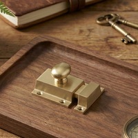 Loquet de placard MAXERY en laiton massif antique, bouton ovale traditionnel, loquet de porte de placard, serrure de meuble vintage