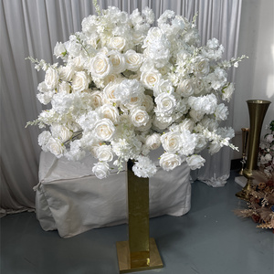 IFG Hot Sale Luxury 40inch Diameter White 3d Artificial 100 cm Flower Ball for Wedding Party Event <strong>Table</strong> <strong>Decoration</strong> - Product Image 3