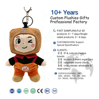Porte-clés en peluche de personnage d'anime, poupée en peluche douce, breloque de sac, collection pour fans d'anime, décoration, souvenir, cadeau