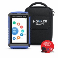 OTDR NOVKER NK4200 Mini OTDR pour contrôle par application, zone morte de 100 km, testeur de fibre optique portable de 1,5 m, G.652 SM, écran tactile 4,3 pouces 800x480, 8 Go, FTTH