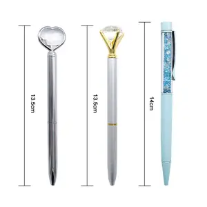 Luxury Metal Diamond Gift Pen Custom Logo Pen Diamond Multi-Color Crystal Ball Pen For Girl