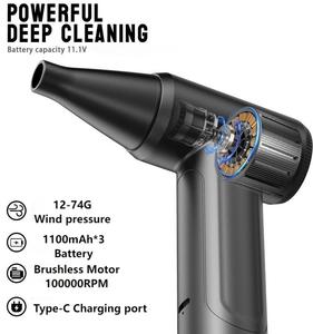 Dépoussiéreur à air comprimé électrique sans fil 100000 tr/min Ventilateur Ventilateur de charge Nettoyeur de clavier Mini dépoussiéreur à air portable <span class=keywords><strong>Pc</strong></span> - Product Image 6