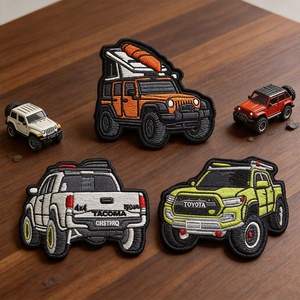 Parche Bordado Personalizado de Fabricación Profesional, Parche Bordado con Forma de Coche Multicolor, Insignia Bordada Personalizada al por Mayor - Product Image 2