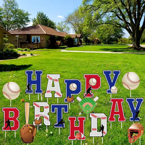 Panneau de jardin en plastique ondulé PP creux de 4 mm avec logo personnalisé, publicité, lettres de l'alphabet pour joyeux anniversaire, piquet mental - Product Image 1