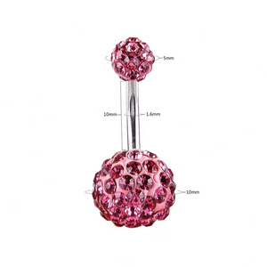 ZESEN 14g 316l in acciaio inox colori assortiti <span class=keywords><strong>anello</strong></span> <span class=keywords><strong>ombelico</strong></span> doppio cristallo epossidico sfere <span class=keywords><strong>ombelico</strong></span> <span class=keywords><strong>ombelico</strong></span> <span class=keywords><strong>anello</strong></span> <span class=keywords><strong>Piercing</strong></span> corpo gioielli - Product Image 6