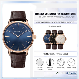 Reloj de Pulsera para Hombre de 42 mm y 20 mm con Movimiento de Cuarzo, Resistente al Agua, con Correa de Piel de Cocodrilo y Acero Inoxidable - Product Image 1