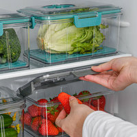 Vente en gros Boîte de rangement de cuisine hermétique pour réfrigérateur à conservation sous vide Récipient de riz à grains pour voyage et cuisine