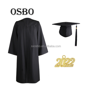 Toga y Birrete <span class=keywords><strong>de</strong></span> Graduación Académica Negros Mate Baratos al por Mayor <span class=keywords><strong>2022</strong></span> - Product Image 1