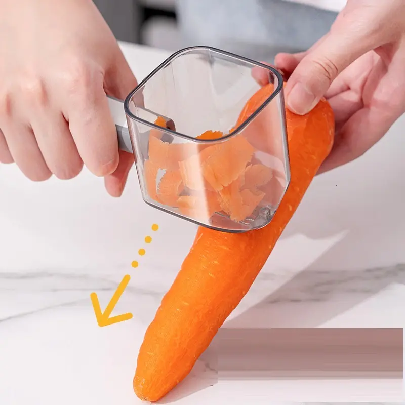 Edelstahl-Schählmesser mit Fass Gemüse Gurke Obst Kartoffel Küchenzubehör Küchengerät