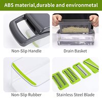 Hete Verkopende Keuken Multi 13 In 1 Handmatige Mandoline Fruit Groentesnijder Ui Dicer Vegetarische Snijmachine Groente Chopper