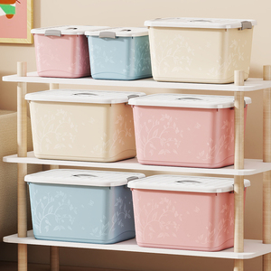 Cajas de Almacenamiento Apilables de Plástico PP de Gran Capacidad y Buena Calidad Haogle, Contenedor de Plástico para Artículos del Hogar - Product Image 5