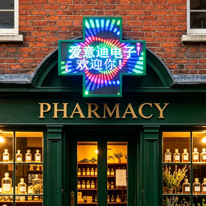 Écran LED croisé double face couleur haute qualité 128 cm (P4, P8, P16) pour affichage extérieur étanche pour pharmacie - Product Image 3