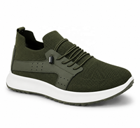 2026 Logo Personnalisé Homme Baskets Flyknit Superpositions Cuir PU Lacets Toggle Slip On Plateforme Rembourrée Chaussures March