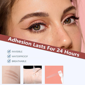 Lameila 120 pièces Bande adhésive en dentelle maillée pour paupières doubles avec colle A461, étanche, outils de maquillage pour les yeux, autocollants invisibles pour paupières doubles - Product Image 5