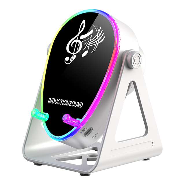 RGB LED Wireless Induction Speaker with 360 Phone Stand Multifunctional Speaker