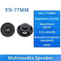 Haut-parleur magnétique multimédia OEM 77MM 77x28MM 4 Ohms 8W, unité sonore intégrée pour mégaphone et machine à histoires, personnalisable, conforme ROHS