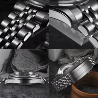Montres personnalisées OEM ODM avec logo, cadran ciel nuageux, étanches 100m, automatiques, mécaniques, bracelet en acier inoxydable 40mm