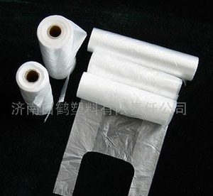 Bolsa de Plástico HDPE con Asas para Compras en Supermercado, Tipo Camiseta, con Rayas - Product Image 2