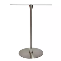 Podio de mesa de acrílico transparente moderno con soporte de acero para restaurantes, bodas, oficinas y aulas