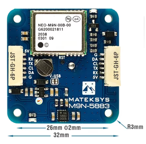 MATEK MATEKSYS GNSS M9N-5883 GPS สำหรับโดรนระยะไกล/ควอดคอปเตอร์/อะไหล่เครื่องบิน ZLD - Product Image 4