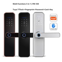 Cerraduras Digitales Inteligentes Directas de Fábrica Ttlock Cinco Métodos de Desbloqueo con Wifi para Hogar, Oficina y Apartamento, Cerraduras para Puertas de Madera y Metal