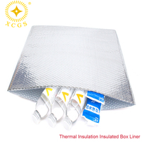 Doublure de boîte thermique réutilisable de taille personnalisée doublures métallisées étanches sacs d'isolation en mousse EPE épaisse pour le déjeuner