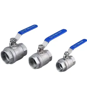 Оптовая продажа, 304/316 L 1/8 "1/4" 1/2 "1" 2 '3 "4" BSP NPT из нержавеющей стали 1 шт., шаровой клапан 2 шт.