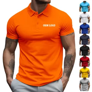 Chinjane bán buôn thiết kế Golf Polo t Áo sơ mi tùy chỉnh in trống Polyester Áo phông phòng tập thể dục mỏng phù hợp với thể thao tập luyện Áo sơ mi cho nam giới