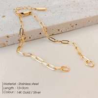 Bracelet à breloques classique EMANCO, chaîne de perles DIY, acier inoxydable, réglable, style trombone, accessoires, bijoux faits main pour femmes