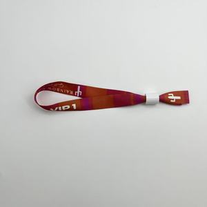 Pulsera de Tela Tejida con Impresión por Sublimación de Logotipo Personalizado, Impresa por Transferencia de Calor, de Un Solo Uso, para Eventos, Festivales y Fiestas - Product Image 4