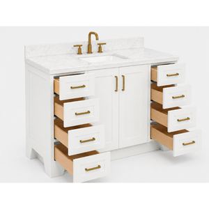 Meuble-lavabo autoportant série Aura 48 pouces, 6 options de finition, vente en gros, usine du Vietnam - Product Image 1