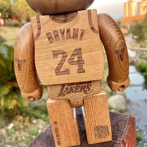 Su misura 1000% 400% artigianato <span class=keywords><strong>in</strong></span> <span class=keywords><strong>legno</strong></span> bearbrick statua orso mattoni Lakers n. 8 Kobe Bryant scultura per la decorazione della casa giocattoli - Product Image 5