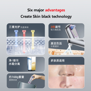 Appareil électrique de soin de la peau à domicile pour l'élimination du sébum et des points noirs du visage et du nez, aspirateur à eau pour le visage et le nez, exfoliant. - Product Image 3