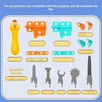 Kit d'assemblage éducatif Montessori pour enfants - Trousse d'outils d'ingénierie avec vis et écrous - Ensembles d'outils de construction - Coordination œil-main