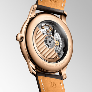 Reloj Mecánico Automático para Hombre, Caja de Oro Rosa, Manecillas Azules, Correa de Cuero Marrón, Ventana de Fecha, Reloj de Pulsera Clásico Longinesing - Product Image 5