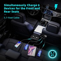 Cargador de Coche SUNDA, Superventas, PD de 123W, 3 Puertos USB C, Cargador Rápido para Teléfonos Móviles