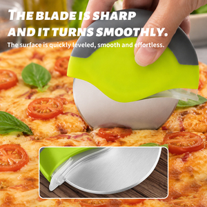 Cortador de Pizza Manual de Acero Inoxidable al por Mayor, Rebanador de Pizza Resistente, Herramienta Redonda Afilada para Repostería - Product Image 5