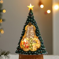 Lanterne de Noël avec boîte à musique, lumière LED, lampe à neige, lumière décorative de nuit, cadeau, ornement