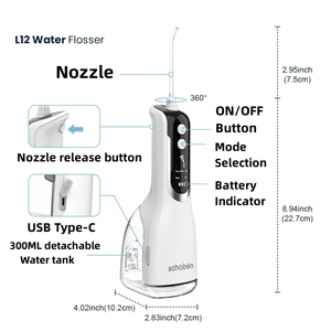 Hydropulseur sans fil portable, irrigateur <span class=keywords><strong>dentaire</strong></span> électrique IPX7 USB, <span class=keywords><strong>jet</strong></span> <span class=keywords><strong>d</strong></span>'<span class=keywords><strong>eau</strong></span> pour les dents, irrigateur oral, fil <span class=keywords><strong>dentaire</strong></span> pour les dents - Product Image 2