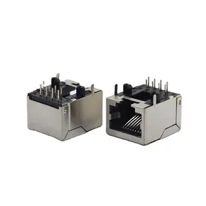 1x1 Ports RJ45 connecteur femelle PBT 8P8C pour carte PC/téléphone IP connecteur Ethernet RJ45