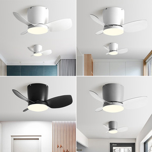 <b>Ceiling</b> <b>Fan</b> Light Led Flush Mount Fixed Blade For Bedroom Living Room Study With Full Spectrum Light - Product Image 2