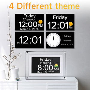 7 Inch Electronic Digital Calendar Day <strong>Clock</strong> Extra <strong>Large</strong> Non-Abbreviated Day Month Seniors Living Room Bedroom <strong>Wall</strong> <strong>Clock</strong> Color - Product Image 4