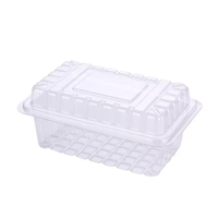Conteneur à pain carré en plastique personnalisé pour snacks Dessert alimentaire Browine Boîte d'emballage blister Plateau de boulangerie pour biscuit