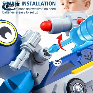 Jouet <span class=keywords><strong>robot</strong></span> transformable pour enfants, blocs de construction magnétiques à assembler 5 en 1, vente chaude - Product Image 4