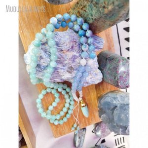 MN44300 Collana Mala con 108 Perle di Amazzonite Naturale, Gioiello Artigianale per Meditazione e Ritiri - Product Image 5