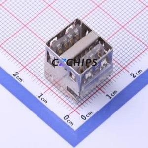 KH-2AF90CB-17 USB Connector Through hole Component (THT) Connector Type-A Female Sink Board 4Px2 - Product Image 1