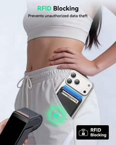 Cartera <span class=keywords><strong>Magsafe</strong></span> para Tarjetas de Crédito para iPhone Serie 17/16/15/14/13/12 con Bloqueo RFID, Material PU, Soporte Magnético - Product Image 4